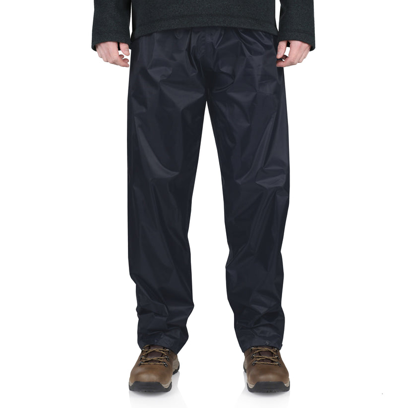 Waterproof Over Trousers Mens Work Rain Pants Hiking Fishing PVC UK - QHA UK