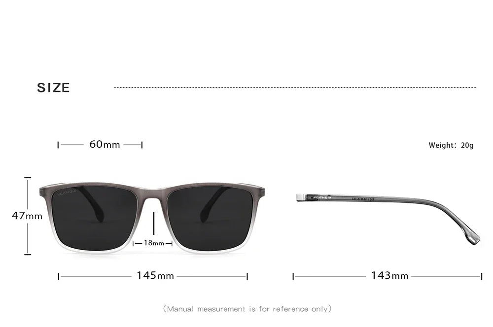 Fashion Item Veithdia Brand Sunglasses Retro Tr90 Polarized | QHA UK - QHA UK