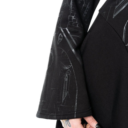 Vixxen Women's Hoodie Basilica Cathedral Printed Zip Up UK 10-18 - Zip Detail - QHA UK