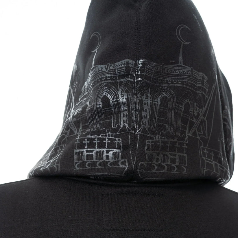 Vixxen Women's Hoodie Basilica Cathedral Printed Zip Up UK 10-18 - Zip Detail - QHA UK