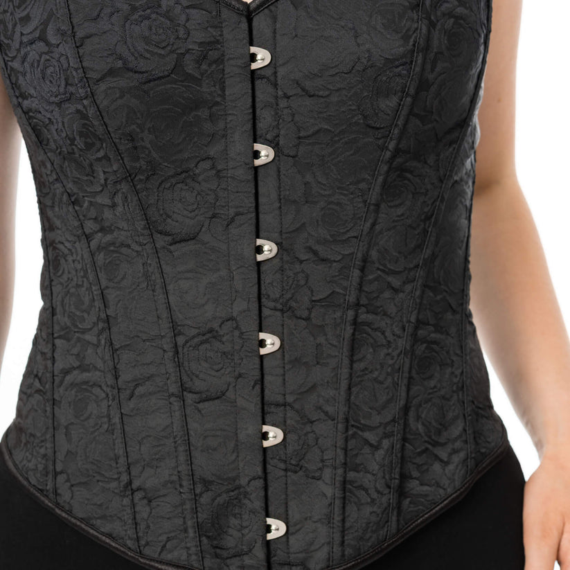 Vixxen Women's Corset Noir Rose UK 10-18 - QHA UK