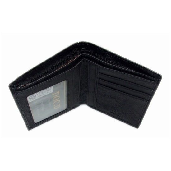 QHA Mens Real Leather Wallet ID Credit Card Holder Gift W01 - QHA UK