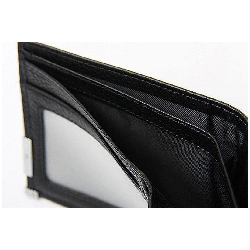 QHA Mens Real Leather Wallet ID Credit Card Holder Gift W02 - QHA UK