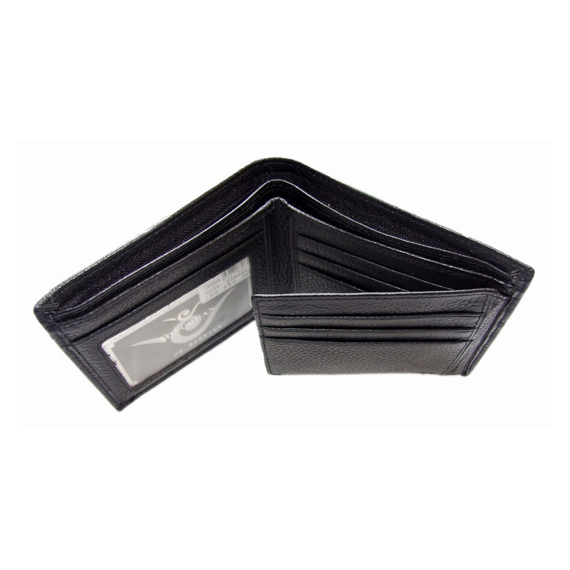 QHA Mens Real Leather Wallet ID Credit Card Holder Gift W04 - QHA UK