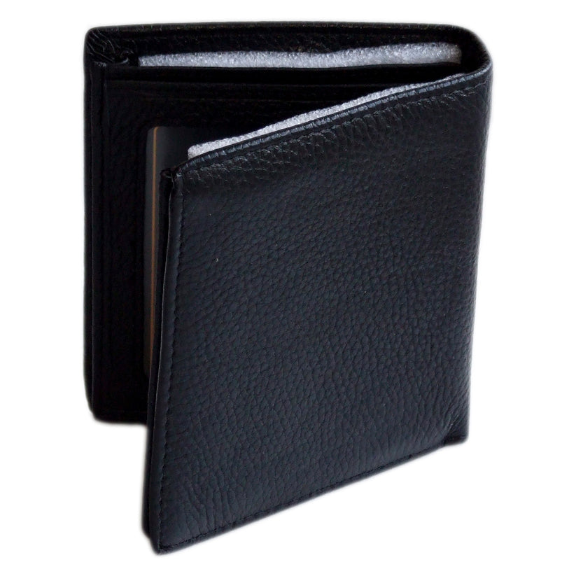 QHA Mens Real Leather Wallet ID Credit Card Holder Gift W11 - QHA UK