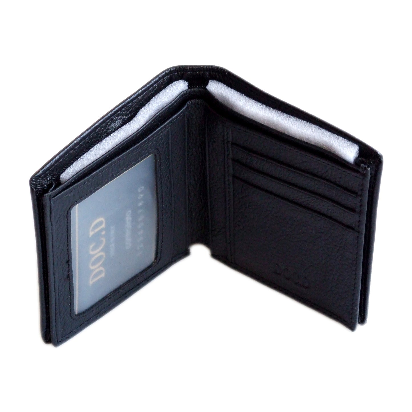QHA Mens Real Leather Wallet ID Credit Card Holder Gift W11 - QHA UK