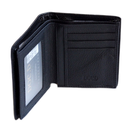 QHA Mens Real Leather Wallet ID Credit Card Holder Gift W12 - QHA UK