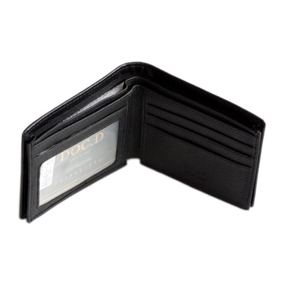 QHA Mens Real Leather Wallet ID Credit Card Holder Gift W14 - QHA UK