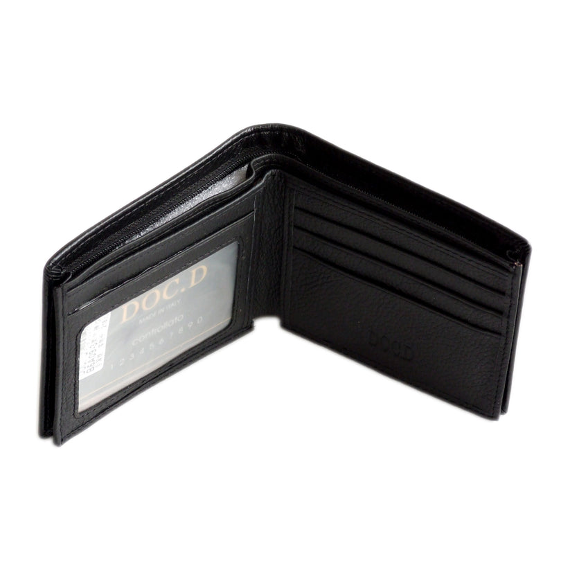 QHA Mens Real Leather Wallet ID Credit Card Holder Gift W14 - QHA UK