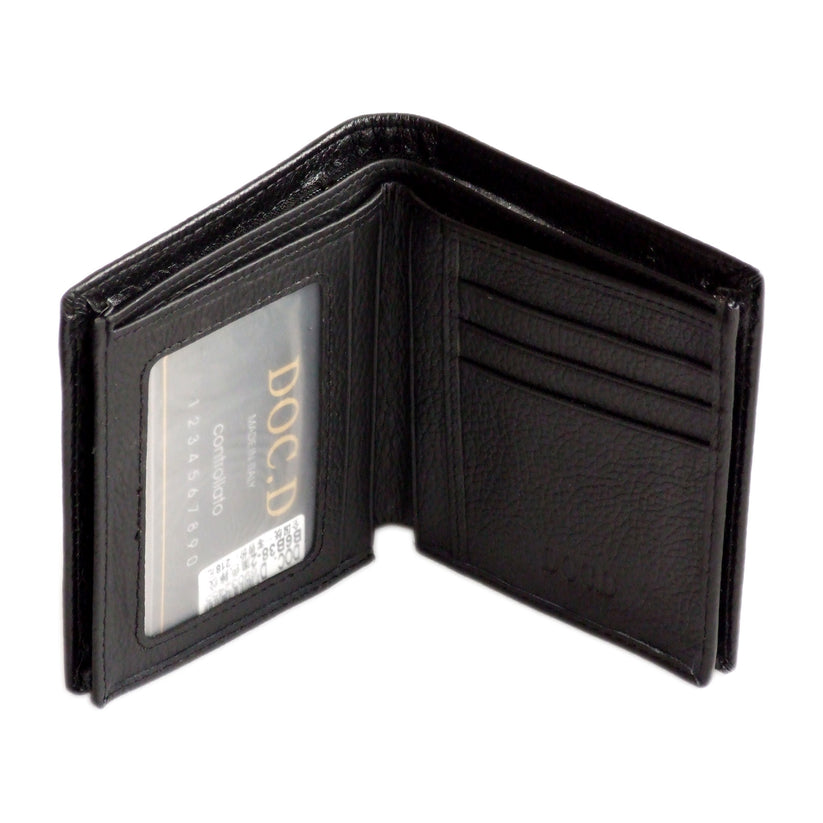 QHA Mens Real Leather Wallet ID Credit Card Holder Gift W15 - QHA UK