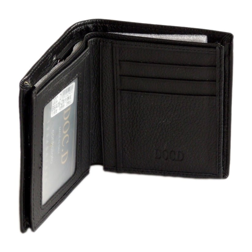 QHA Mens Real Leather Wallet ID Credit Card Holder Gift W16 - QHA UK