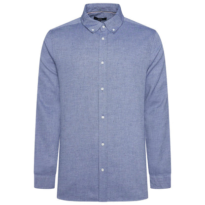 Men's Waffle Textured Long Sleeve Shirt Blue Singles & Multipacks | QHA UK - QHA UK