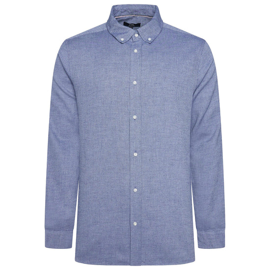 Men's Waffle Textured Long Sleeve Shirt Blue Singles & Multipacks | QHA UK - QHA UK