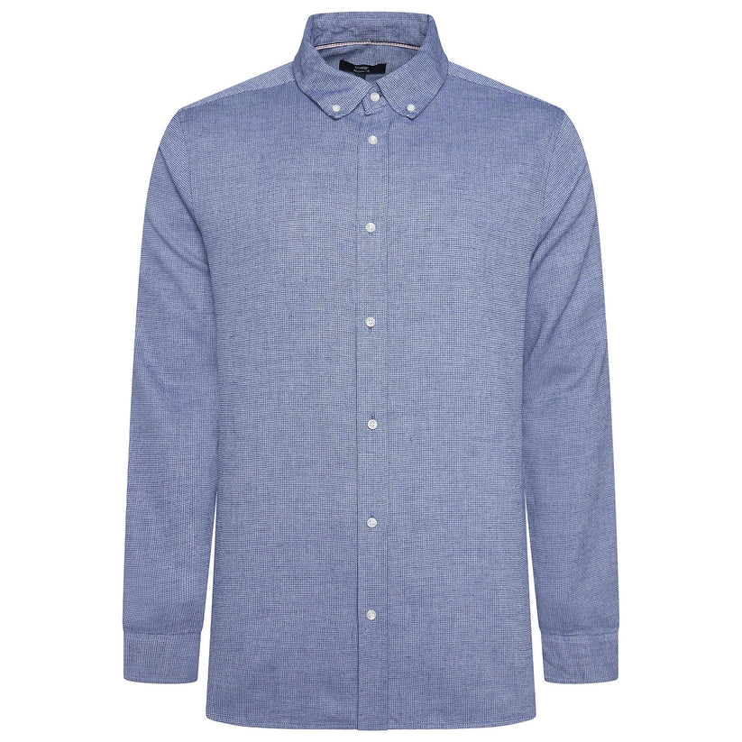 Men's Waffle Textured Long Sleeve Shirt Blue Singles & Multipacks | QHA UK - QHA UK