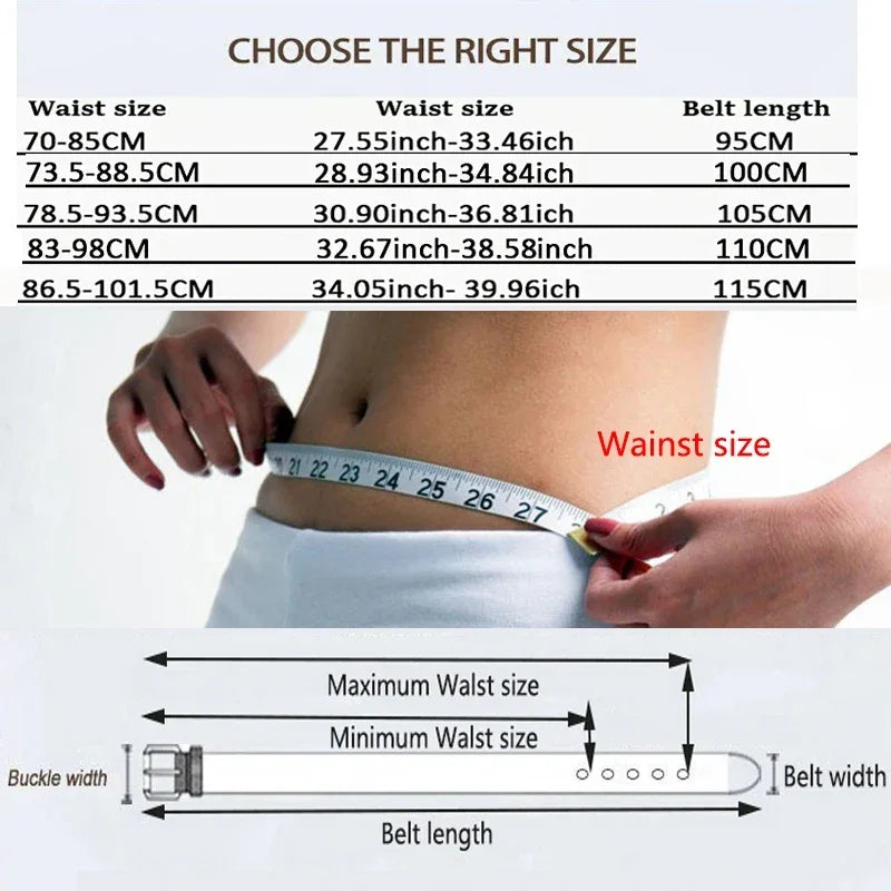 Womens Genuine Leather Belt Slim Casual Jeans Dress Belt 28mm Black Br - QHA UK