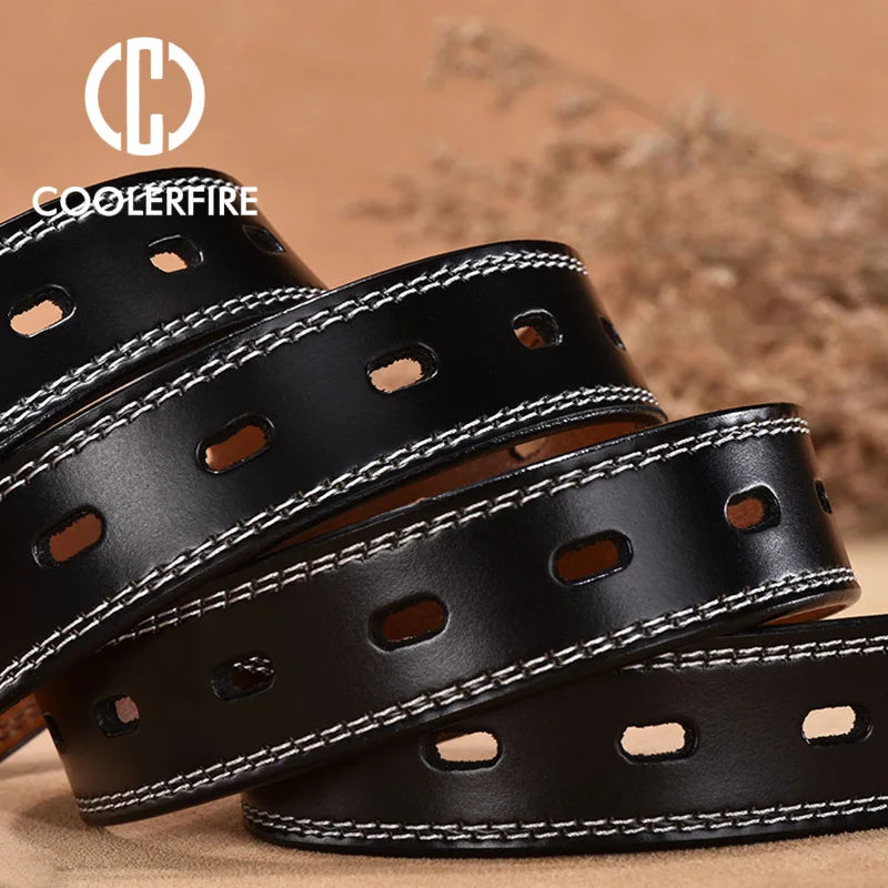 Womens Genuine Leather Belt Slim Casual Jeans Dress Belt 28mm Black Br - QHA UK