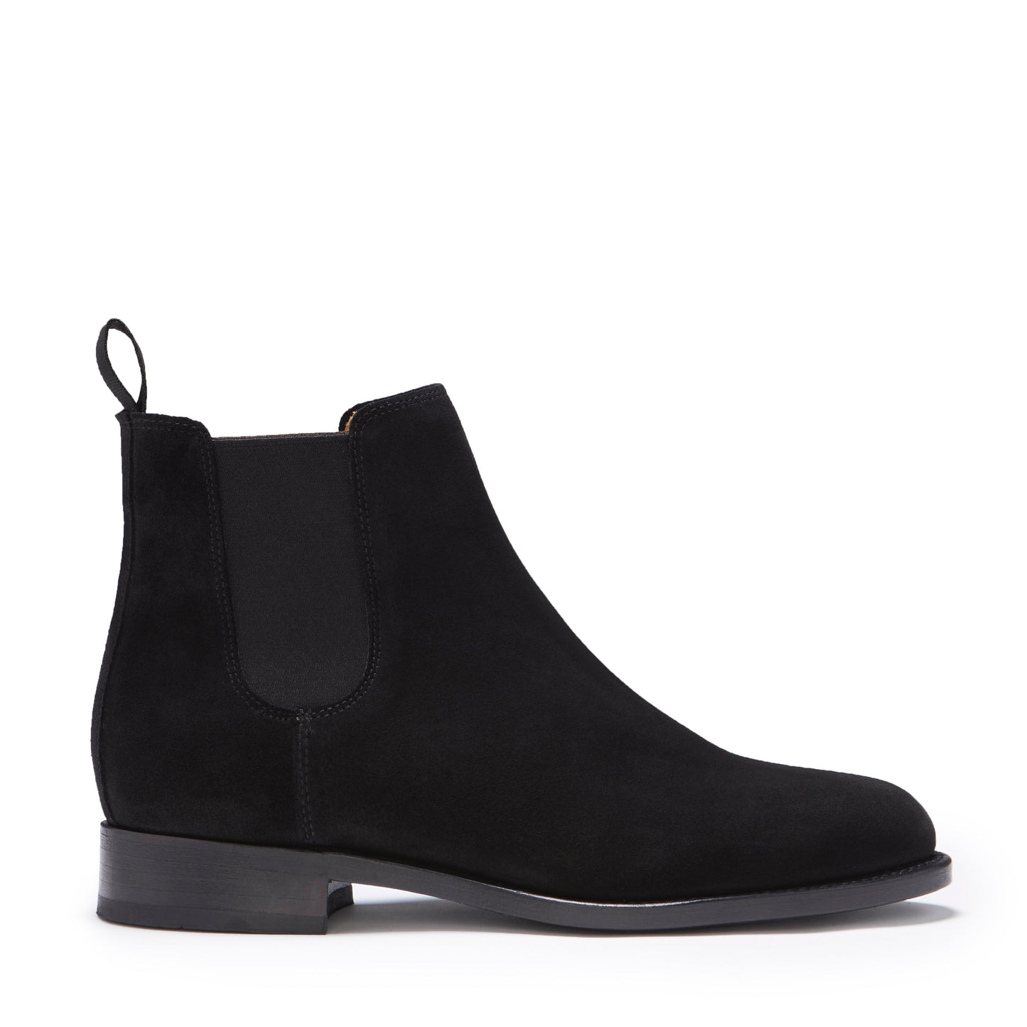 Hugs & Co Womens Black Suede Chelsea Boots Welted Leather EU 36-42 - QHA UK