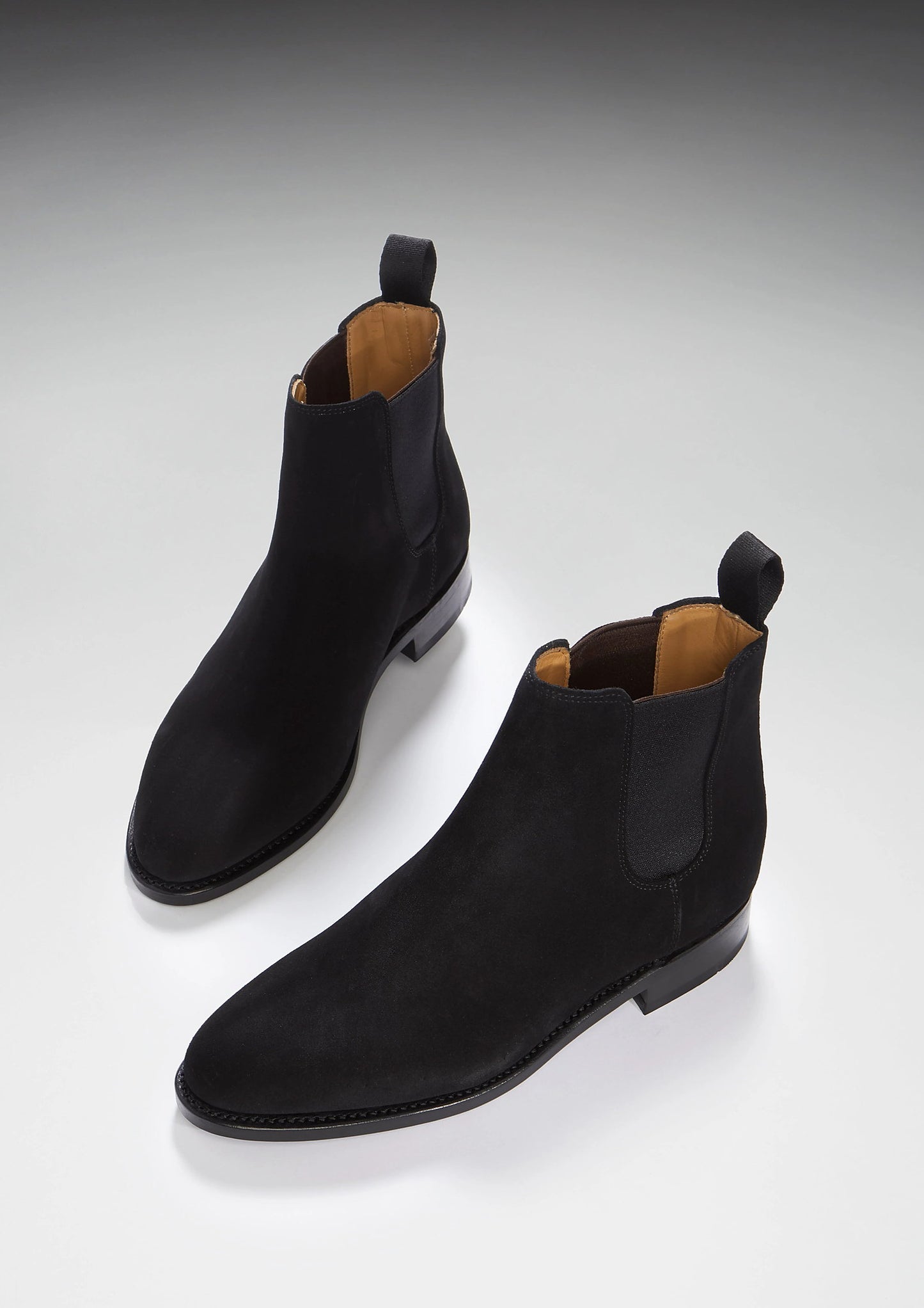 Hugs & Co Womens Black Suede Chelsea Boots Welted Leather EU 36-42 - QHA UK