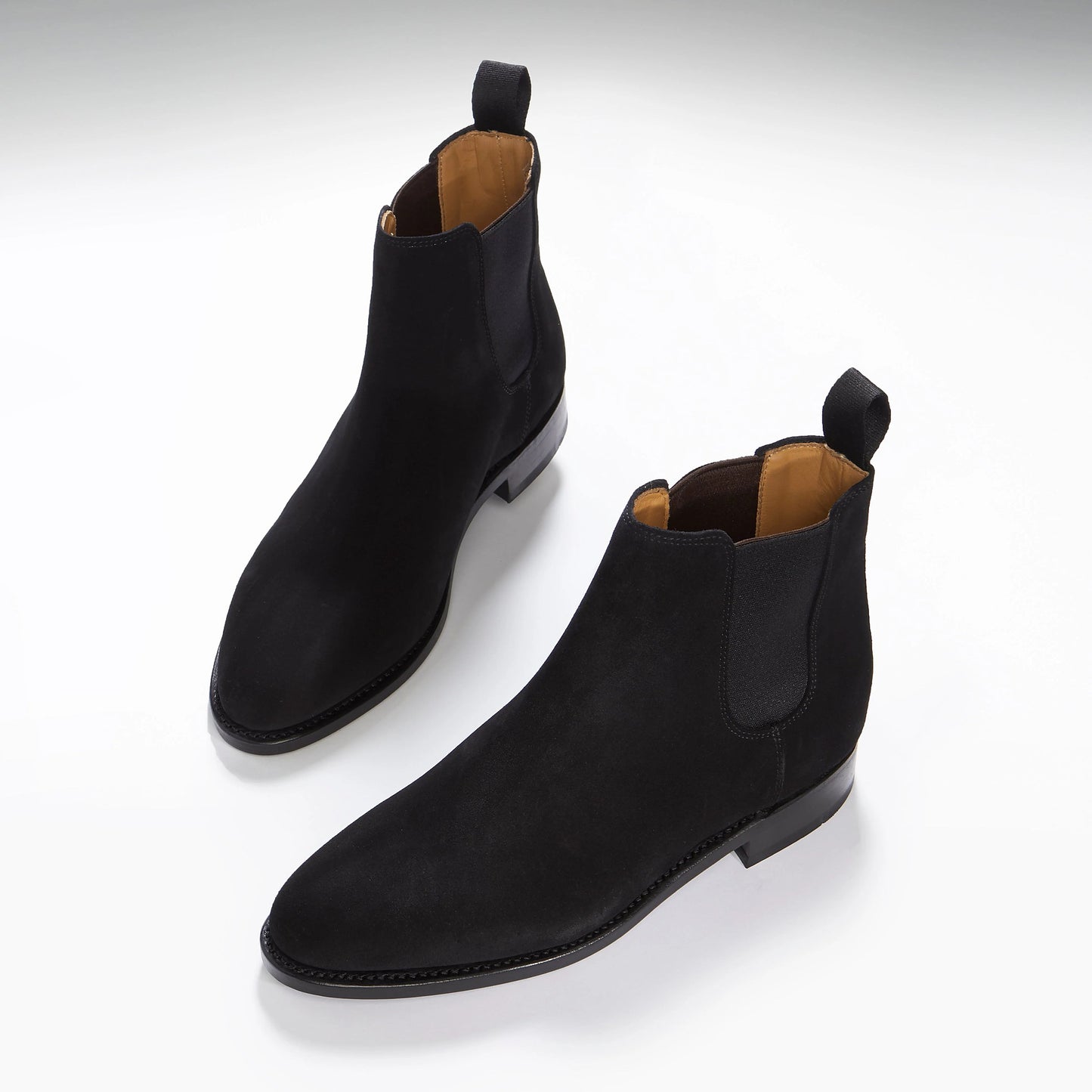 Hugs & Co Womens Black Suede Chelsea Boots Welted Leather EU 36-42 - QHA UK