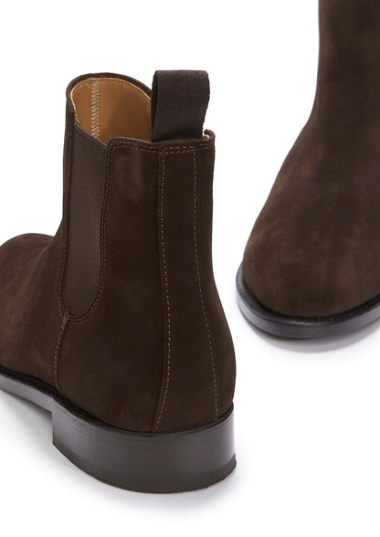 Hugs & Co Womens Brown Suede Chelsea Boots Welted Leather EU 36-42 - QHA UK
