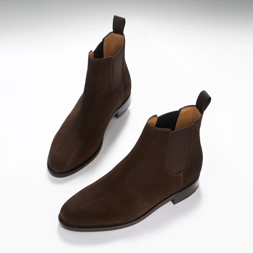 Hugs & Co Womens Brown Suede Chelsea Boots Welted Leather EU 36-42 - QHA UK