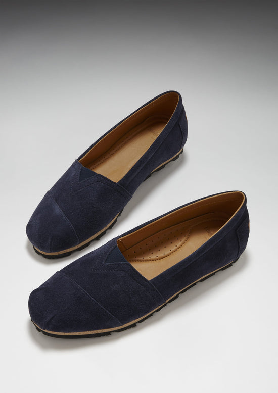 Hugs & Co Womens Chukka Espadrilles Navy Blue Suede EU 36-42 - QHA UK