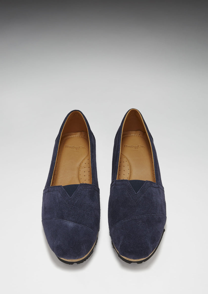 Hugs & Co Womens Chukka Espadrilles Navy Blue Suede EU 36-42 - QHA UK