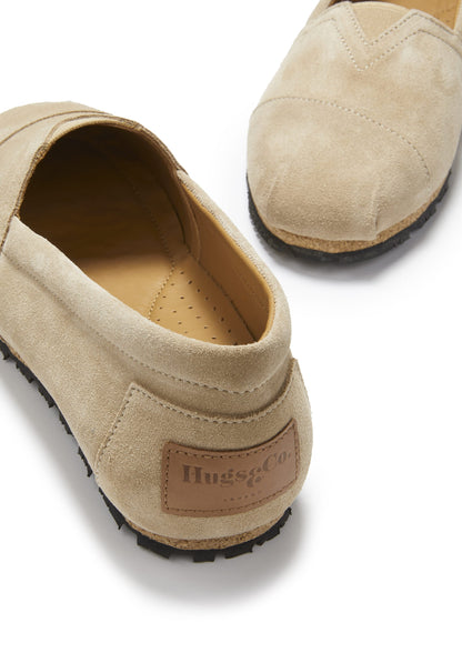 Hugs & Co Womens Chukka Espadrilles Taupe Suede EU 36-42 - QHA UK