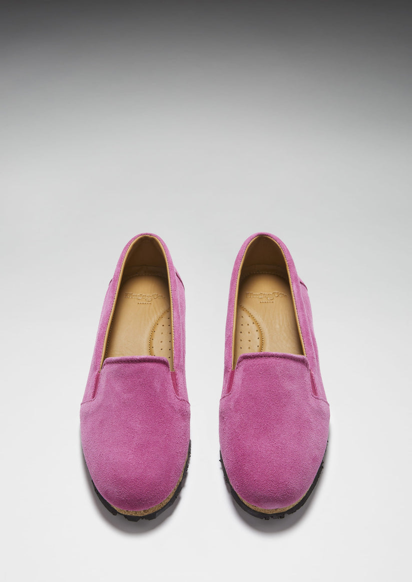 Hugs & Co Womens Continental Espadrilles Candy Pink Suede EU 36-42 - QHA UK