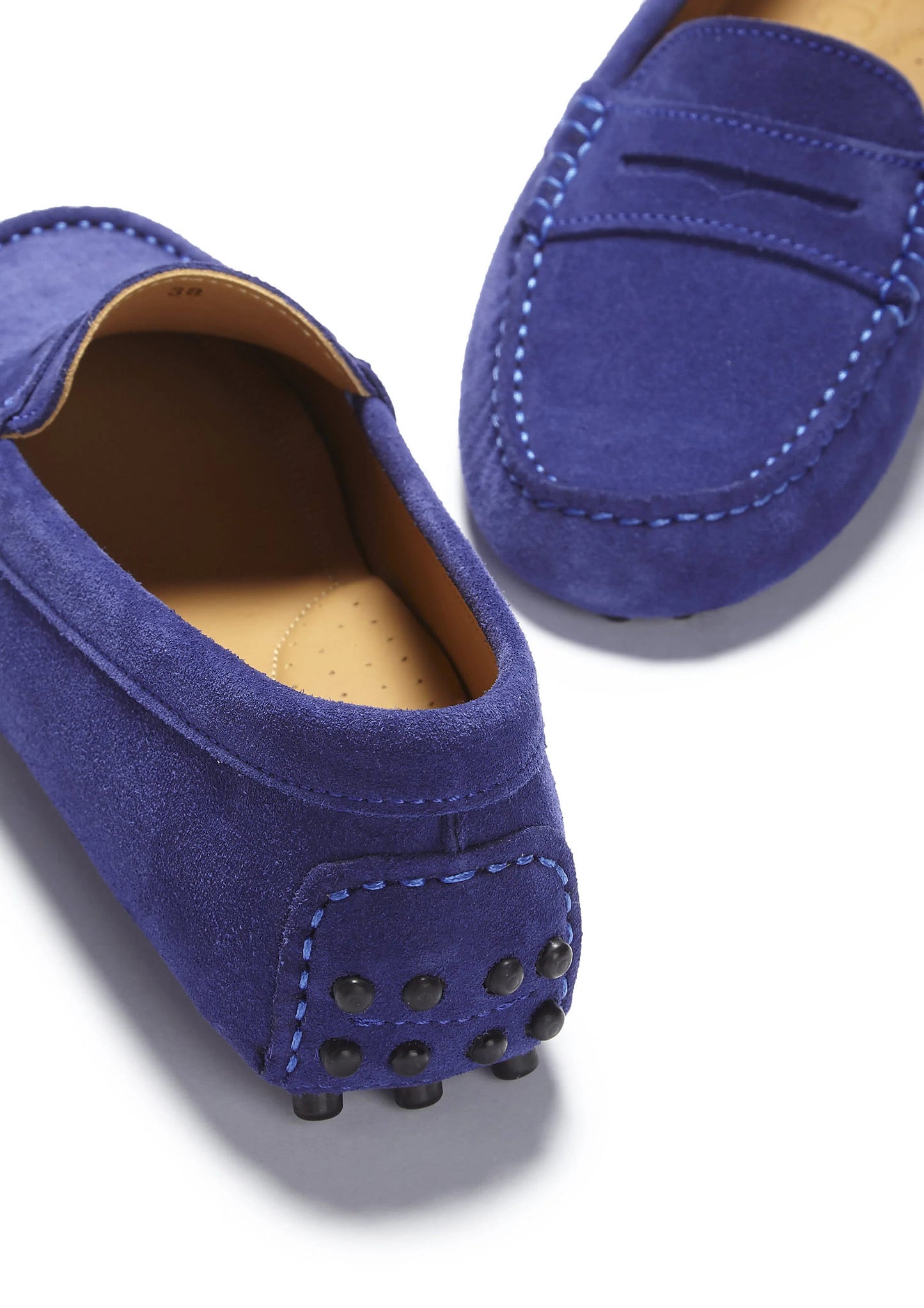 Hugs & Co Womens Penny Driving Loafers Ink Blue Suede EU 36-42 - QHA UK