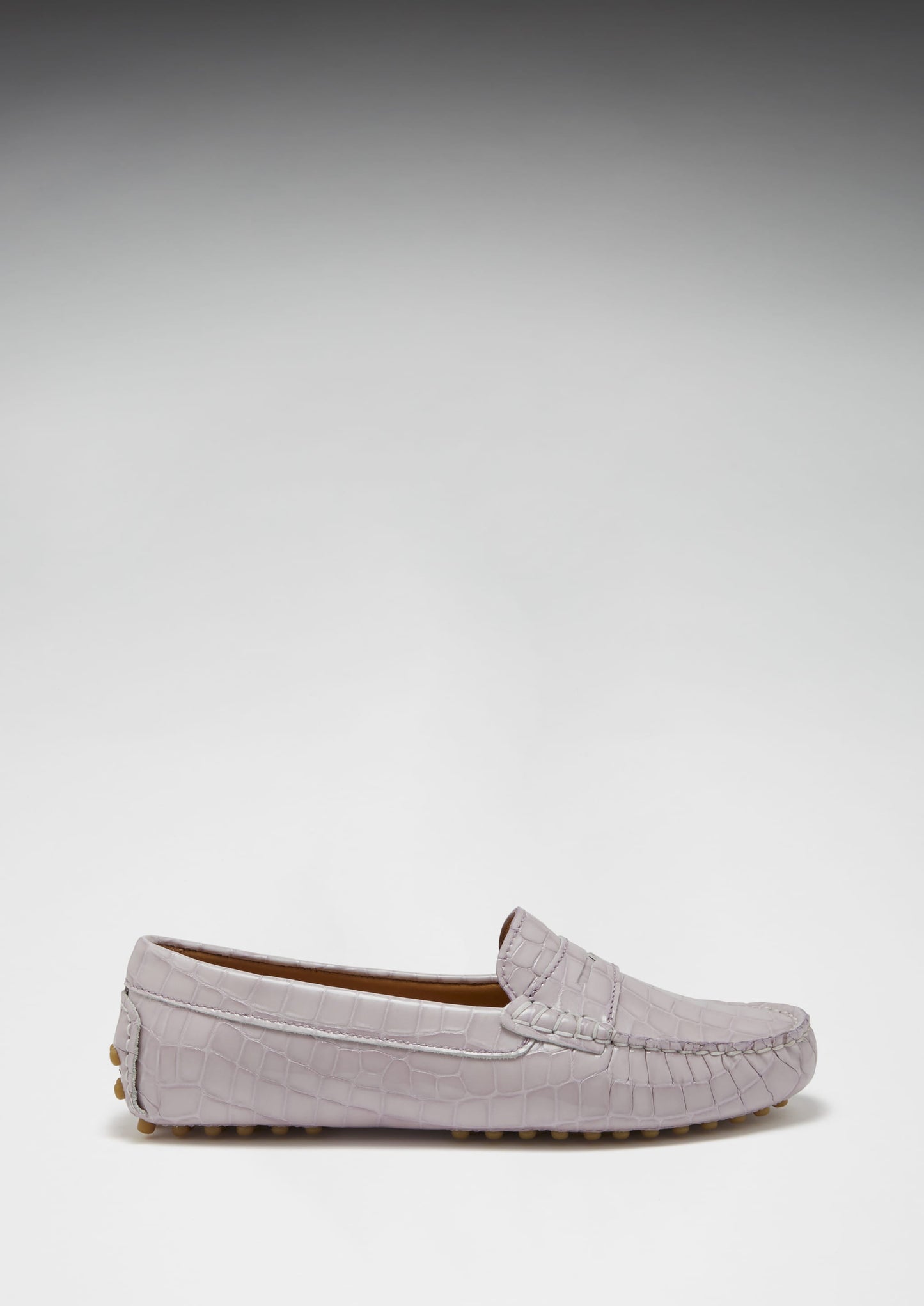 Hugs & Co Womens Penny Driving Loafers Lilac Croc Print EU 36-42 - Pattern Detail - QHA UK