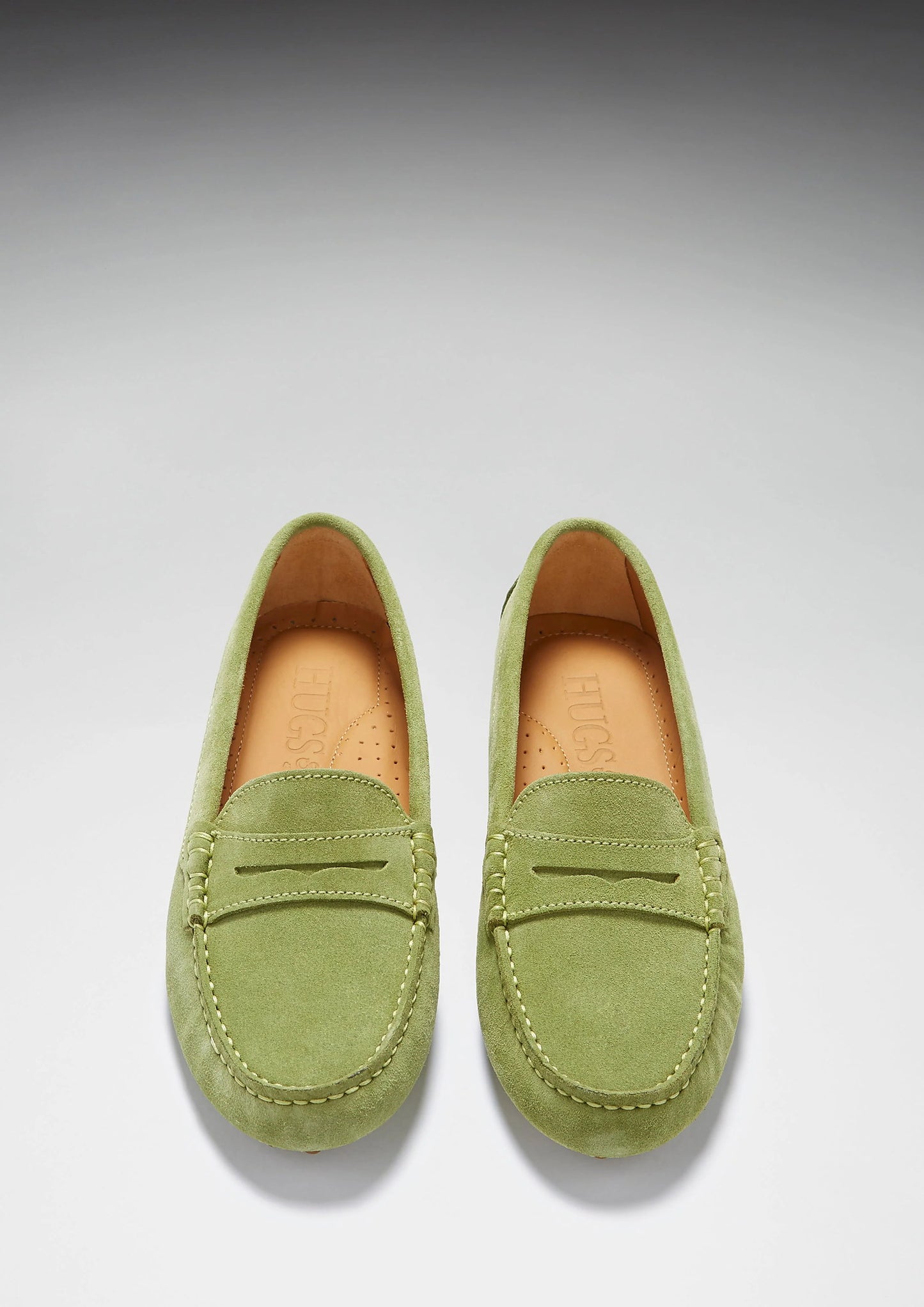 Hugs & Co Womens Penny Driving Loafers Olive Green EU 36-42 - QHA UK