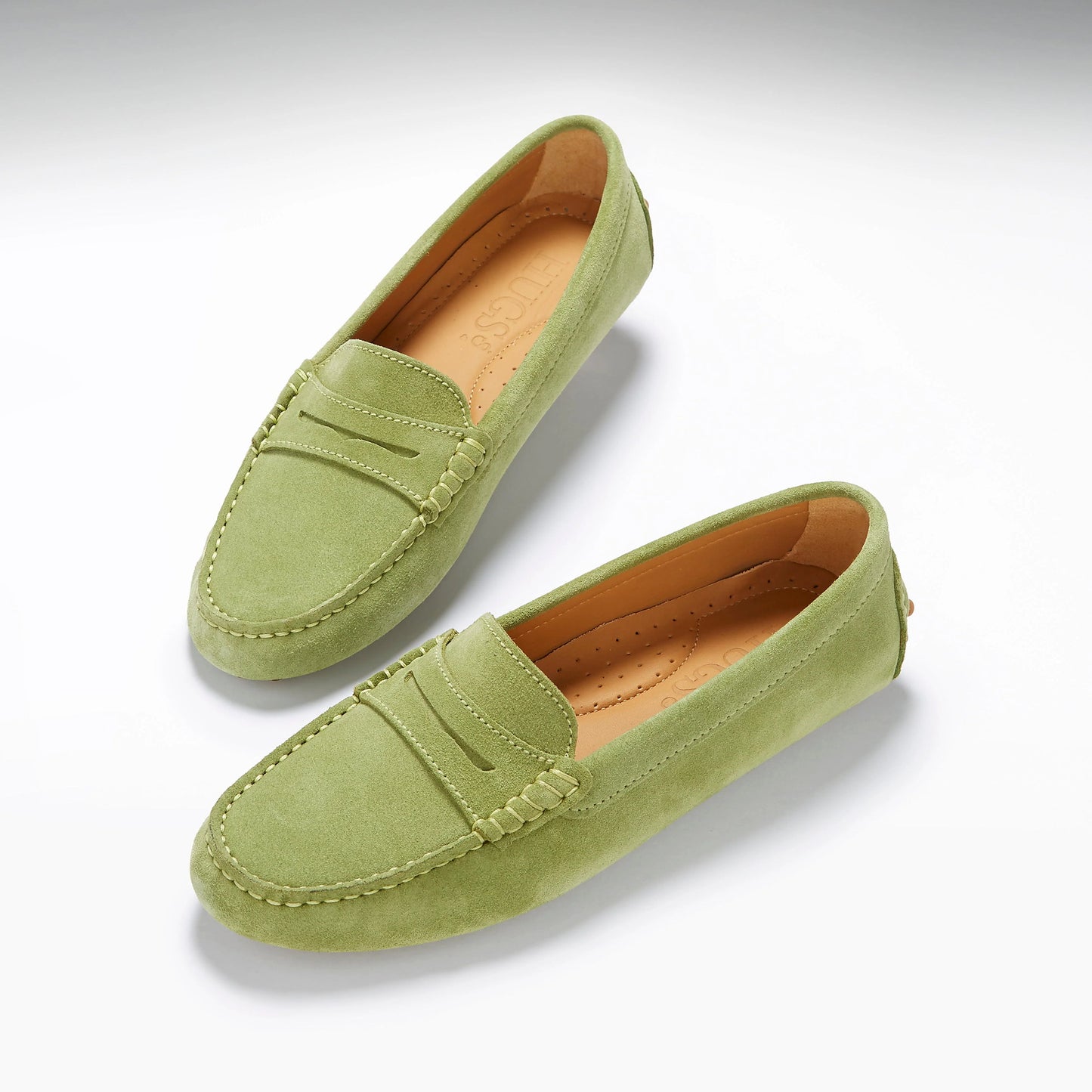 Hugs & Co Womens Penny Driving Loafers Olive Green EU 36-42 - QHA UK