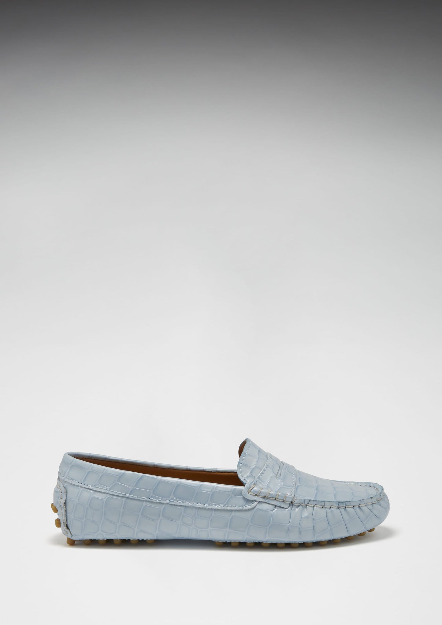 Hugs & Co Womens Penny Driving Loafers Powder Blue Print EU 36-42 - Pattern Detail - QHA UK