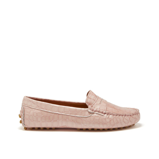 Hugs & Co Womens Penny Driving Loafers Powder Pink Print EU 36-42 - QHA UK