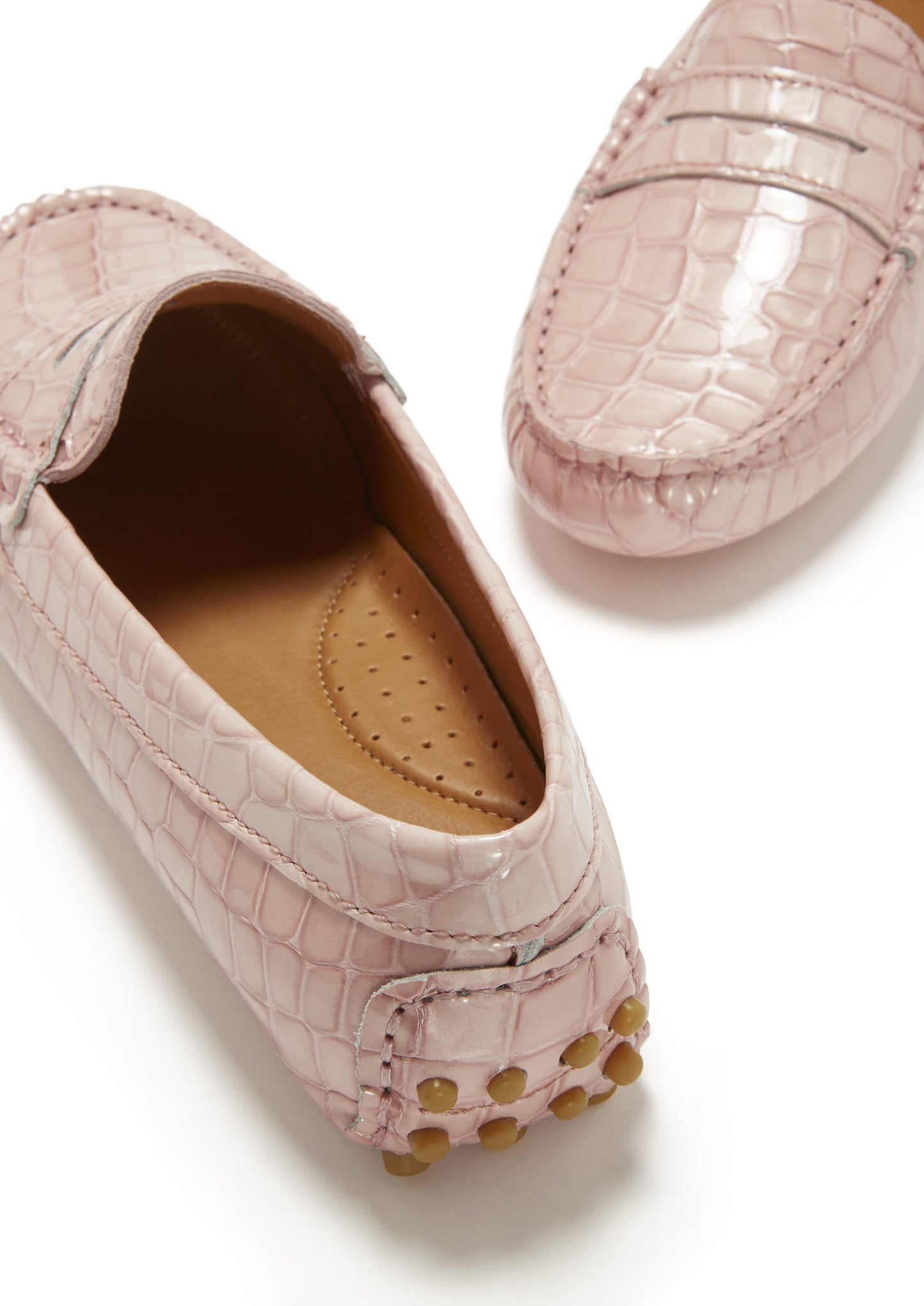 Hugs & Co Womens Penny Driving Loafers Powder Pink Print EU 36-42 - Pattern Detail - QHA UK