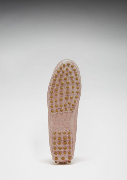 Hugs & Co Womens Penny Driving Loafers Powder Pink Print EU 36-42 - Pattern Detail - QHA UK