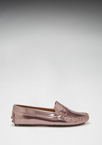 Hugs & Co Womens Penny Driving Loafers Rose Gold Patent EU 36-42 - QHA UK