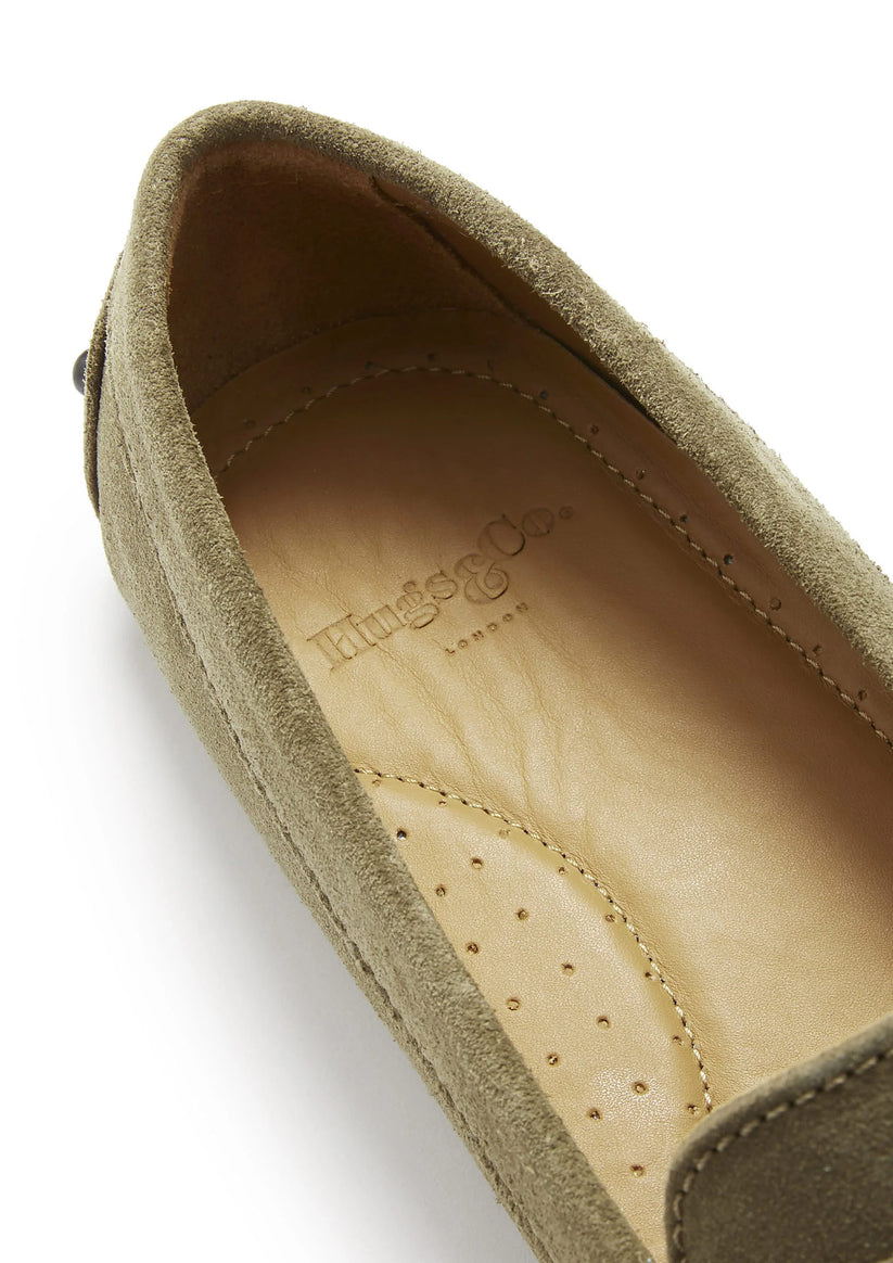 Hugs & Co Womens Penny Driving Loafers Truffle Suede EU 36-42 - QHA UK