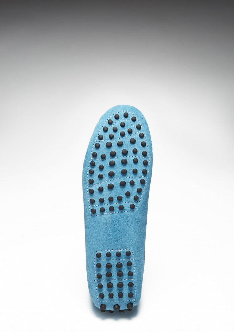 Hugs & Co Womens Penny Driving Loafers Turquoise Suede EU 36-42 - QHA UK