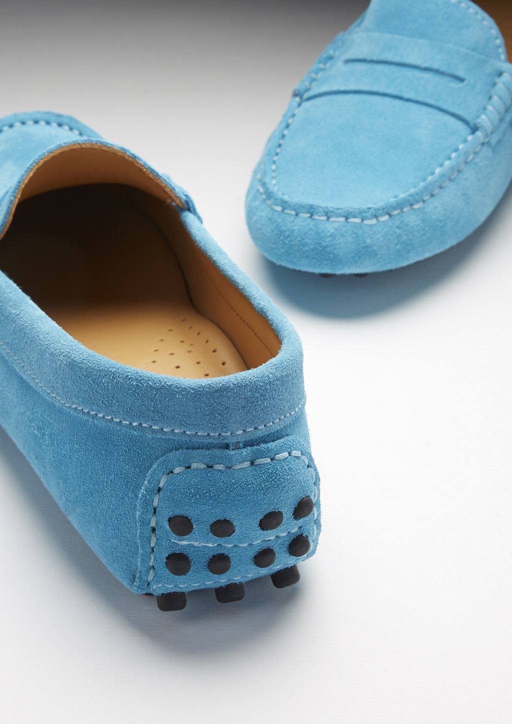 Hugs & Co Womens Penny Driving Loafers Turquoise Suede EU 36-42 - QHA UK