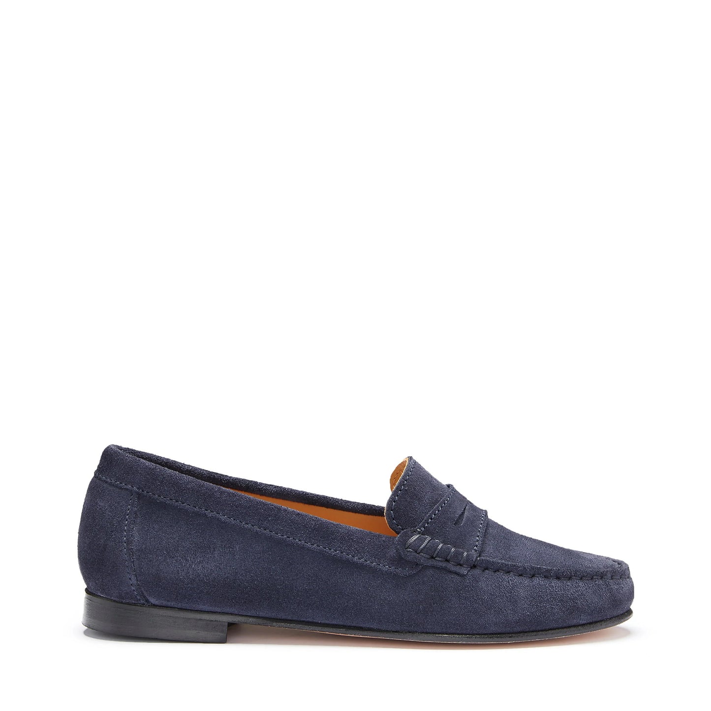 Hugs & Co Womens Penny Loafers Leather Sole Navy Blue Suede EU 36-42 - QHA UK