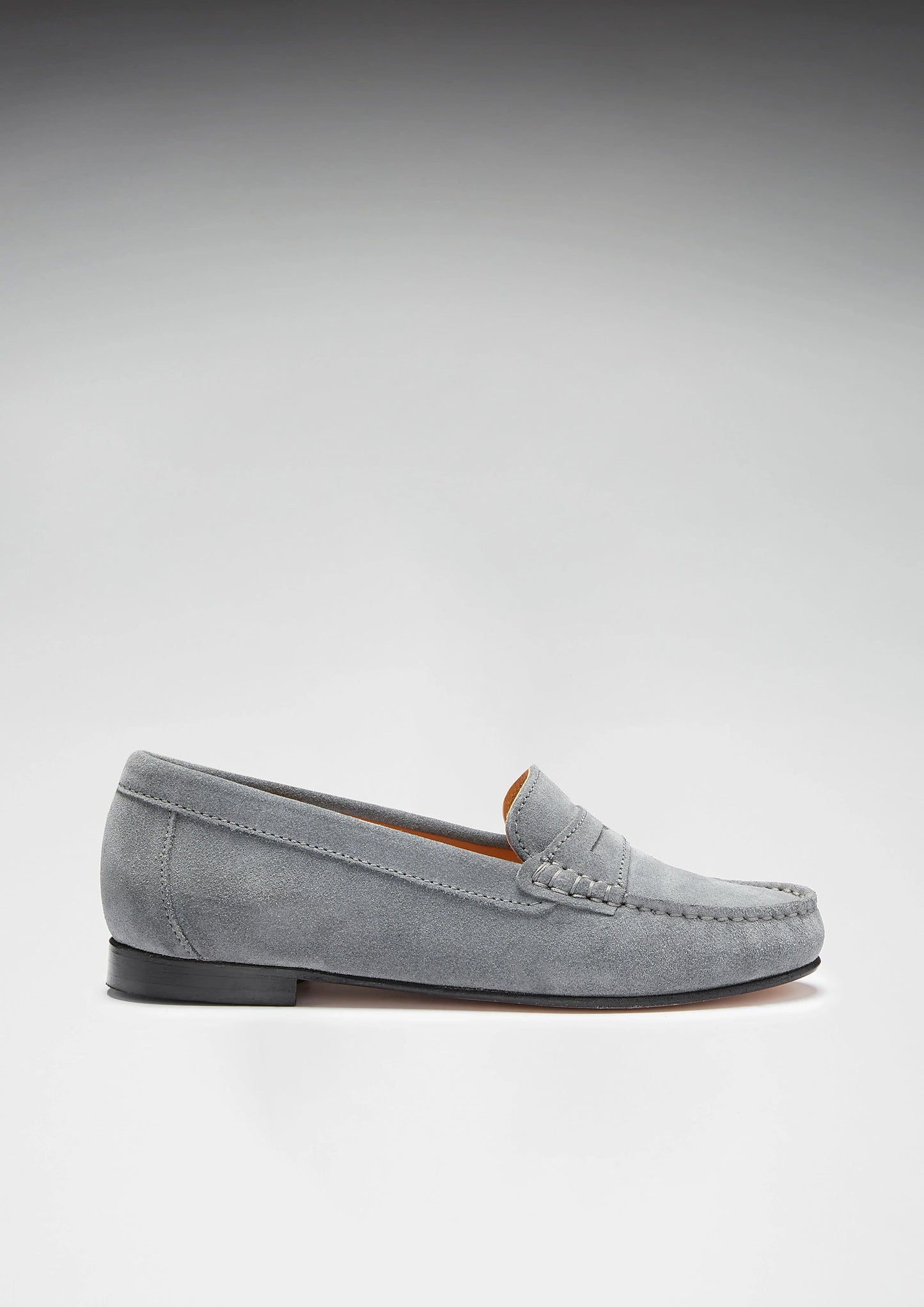 Hugs & Co Womens Penny Loafers Leather Sole Slate Grey Suede EU 36-42 - Sole Detail - QHA UK