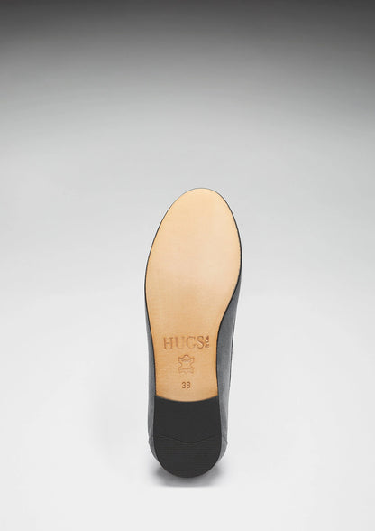 Hugs & Co Womens Penny Loafers Leather Sole Slate Grey Suede EU 36-42 - Sole Detail - QHA UK
