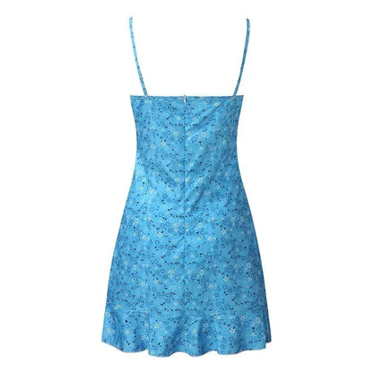 Women's Printed Mini Camisole Dress | Strapless Summer Beach Dress - QHA UK