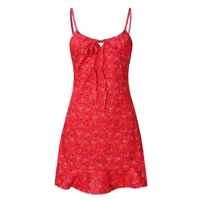 Women's Printed Mini Camisole Dress | Strapless Summer Beach Dress - QHA UK