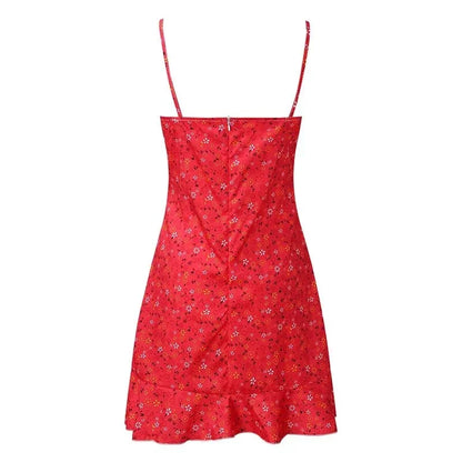 Women's Printed Mini Camisole Dress | Strapless Summer Beach Dress - QHA UK
