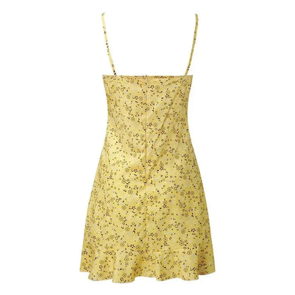 Women's Printed Mini Camisole Dress | Strapless Summer Beach Dress - QHA UK