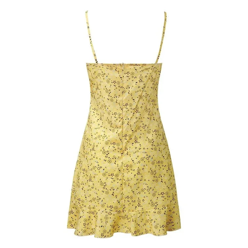 Women's Printed Mini Camisole Dress | Strapless Summer Beach Dress - QHA UK