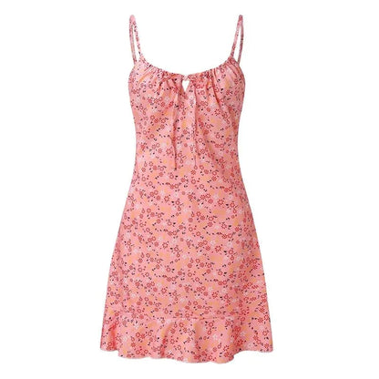 Women's Printed Mini Camisole Dress | Strapless Summer Beach Dress - QHA UK